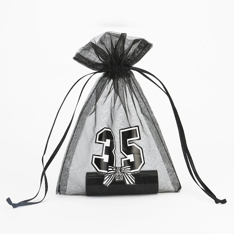 Wholesale/Supplier Clear Cosmetic Sheer Drawstring Custom with Logo Gift Organza Bag