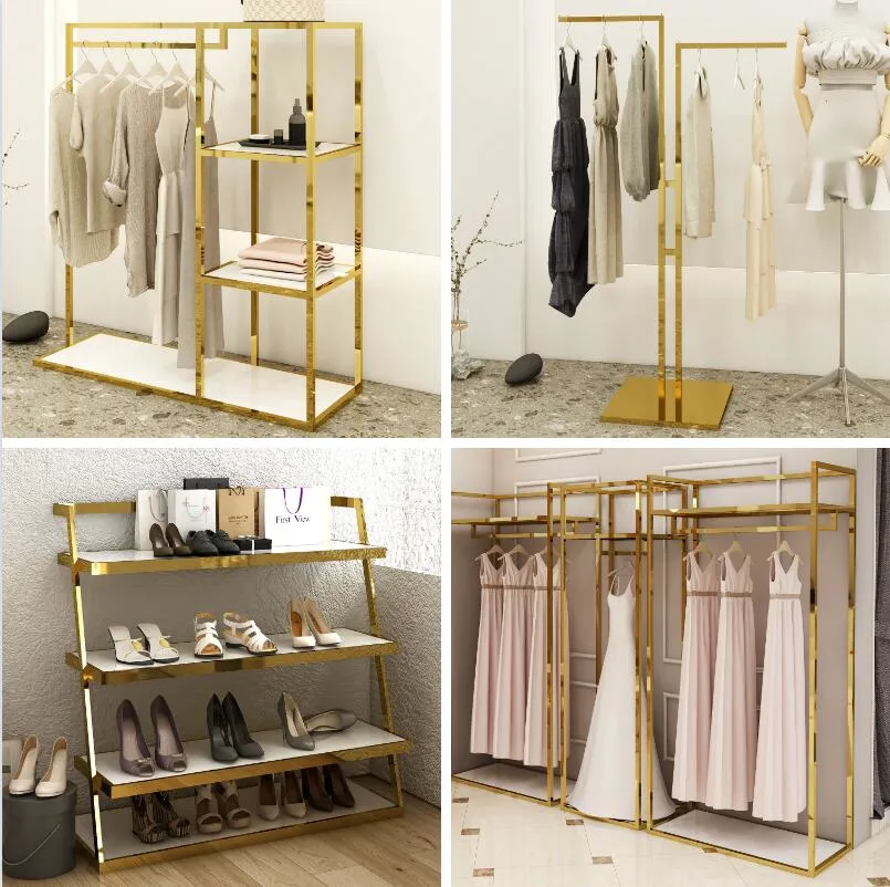 Custom Metal Cloth Display Stands Women Clothes Display Racks Metal Clothing Rack