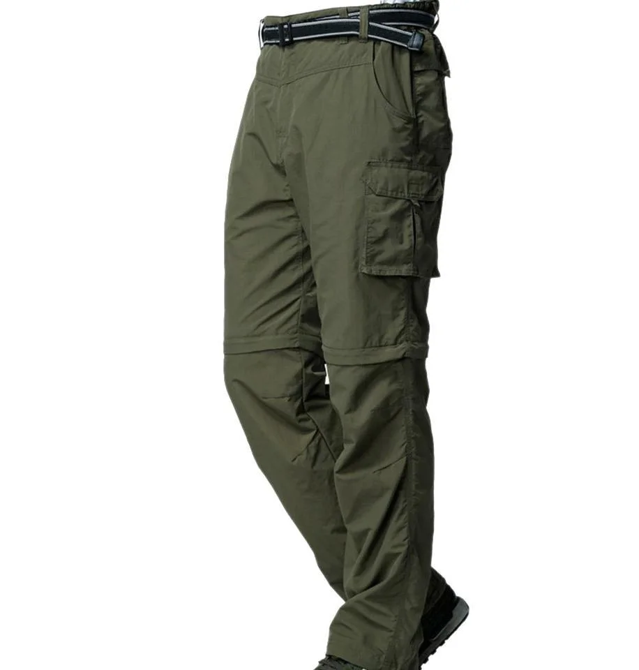 Fabric Men Cargo Pants with Side Flap Utility Pockets Men Cotton Pants