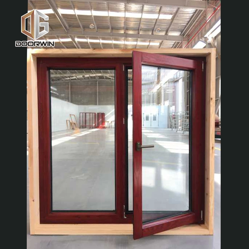 Personalizable de vidrio doble acristalamiento compuesto el impacto del huracán de madera Madera Aluminio El aluminio Casement abrirse hacia afuera Tilt&amp;gire a la ventana con certificado de Nfrc