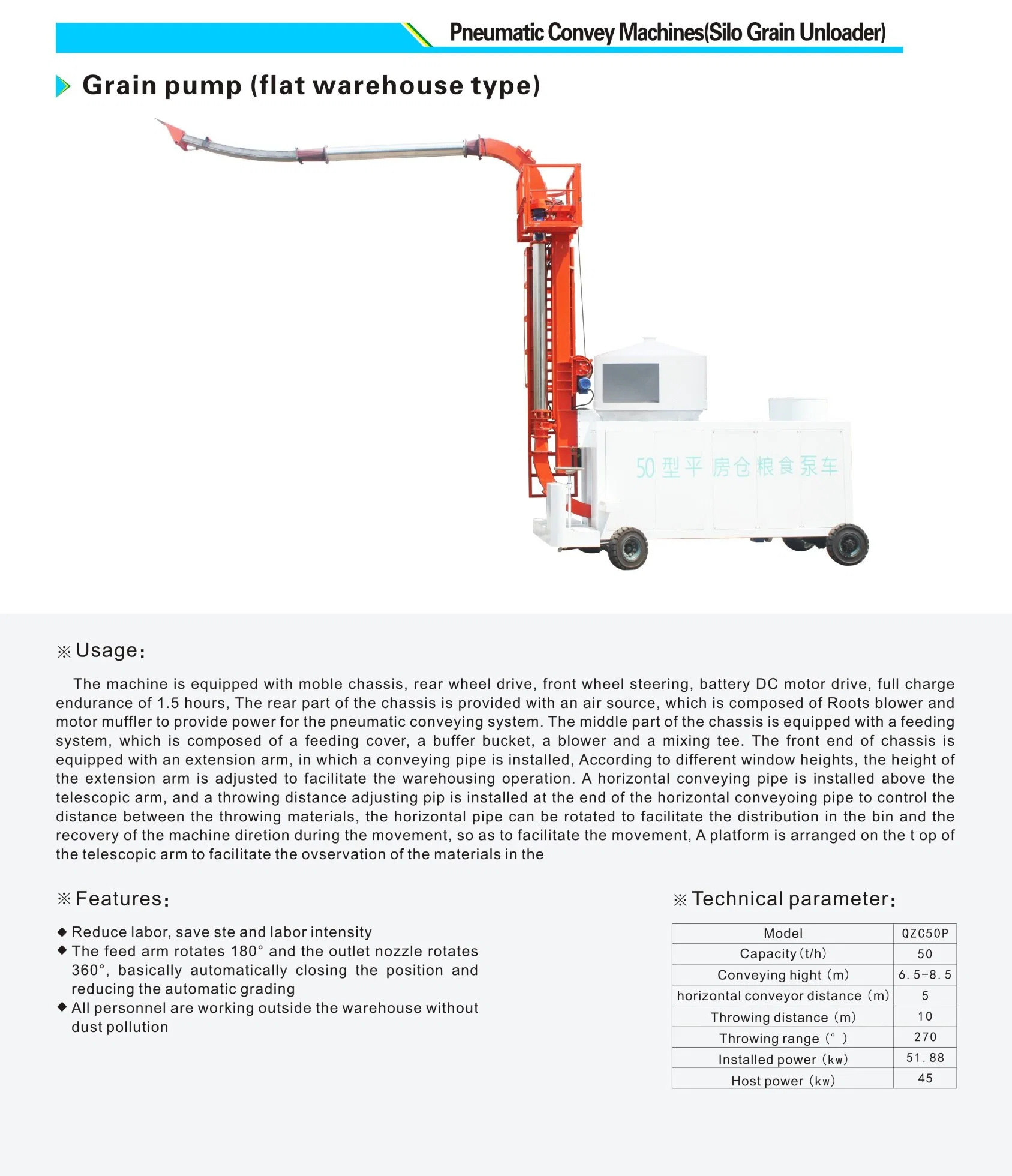 Livrable en acier au carbone Xiangliang, camion automatisé d'emballage Exportatiion standard Chargeur déchargeur