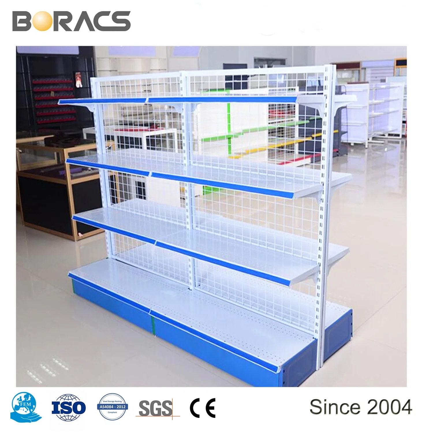 Garment Metal Rack Clothes Retail Store Gondola Supermarket Shelf Trade Show Display Stand Clothing Shop Shelving