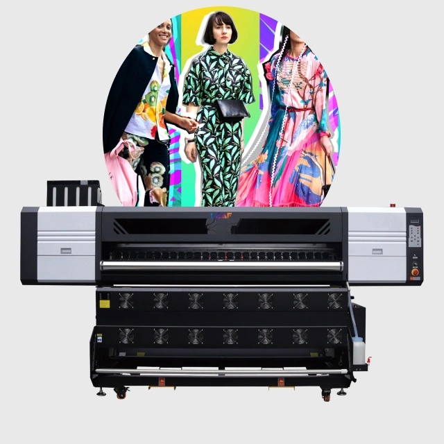 Leaf High Capacity Ink Cartridge 1.9m Large Format Sublimation I3200 8 Head Sublimation Printer for Shirt Eco-Solvent Printer Inkjet