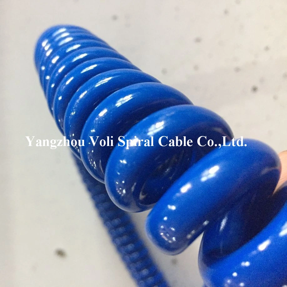 Flexible Extension Cables TPU PUR Spring Cable Coiled Spiral Wire Cable