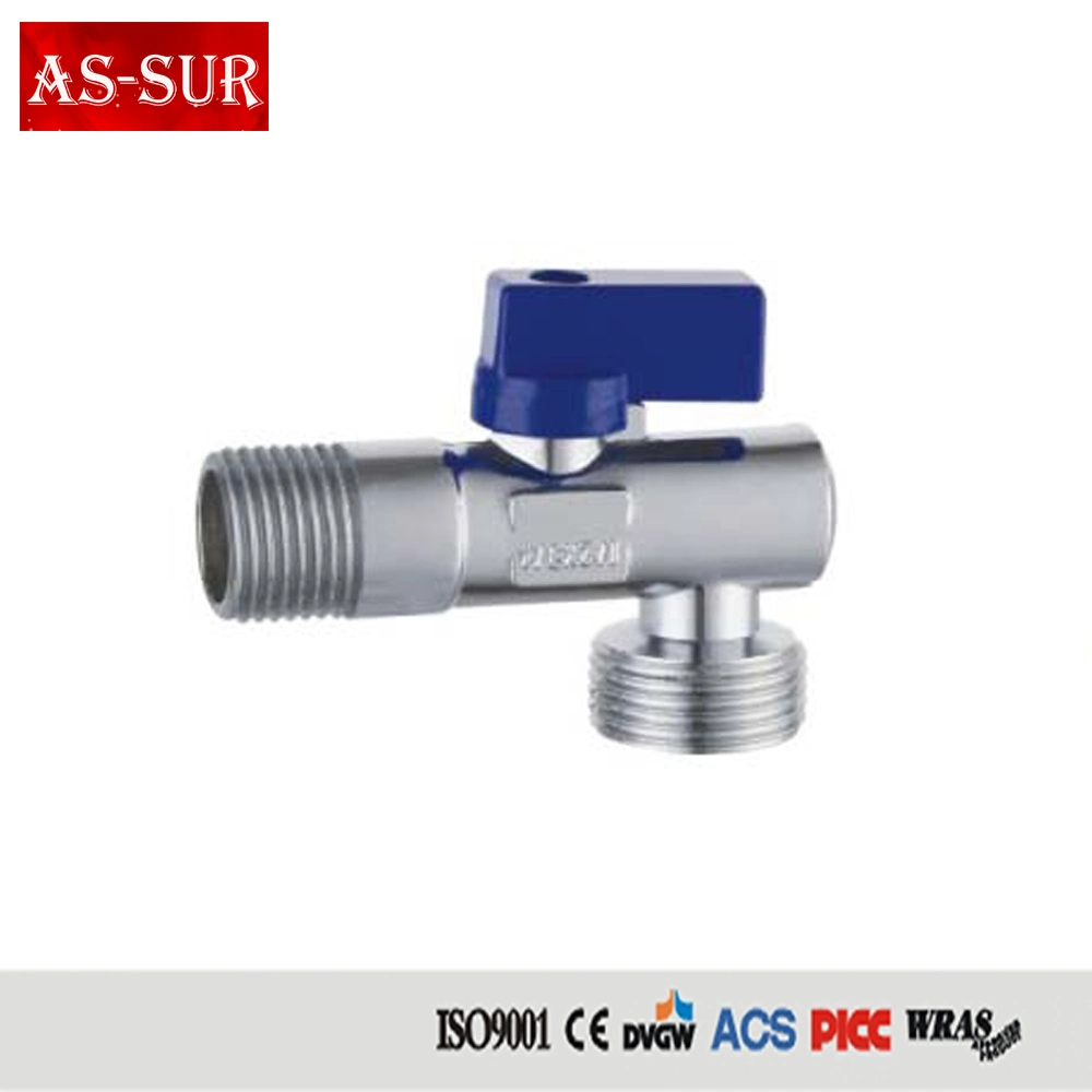 Chromed Brass Stop Angle Valve with Iron Pipe Inlet A1204