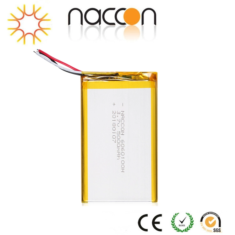 Factory Directly CB Kc 6060100 Lithium Batteries Ultra Thin Small 3.7V 5000mAh Li Polymer Rechargeable Lipo Battery for Digital