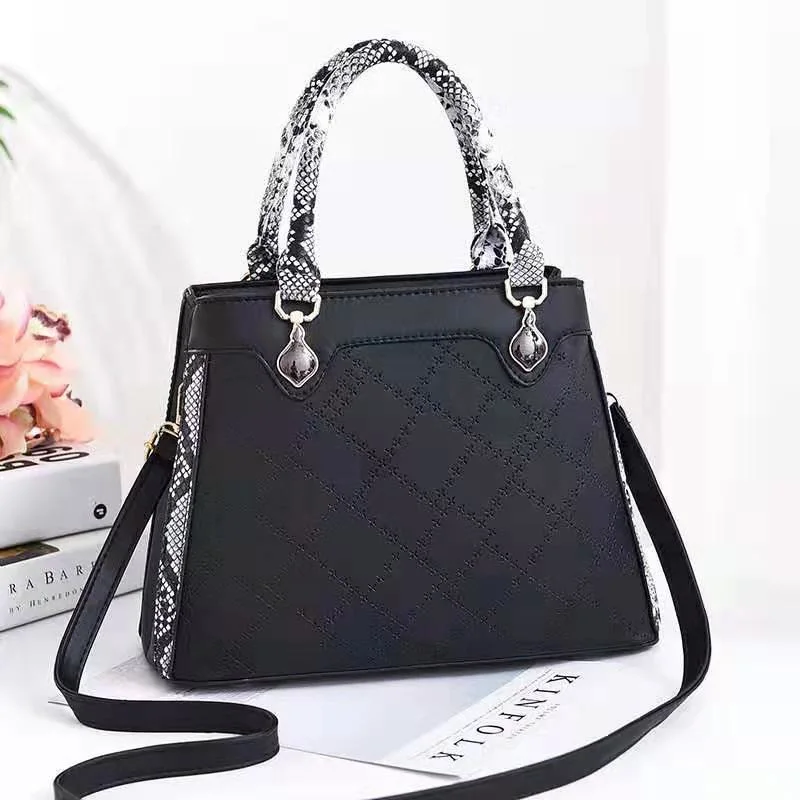 Factory Cheap Wholesale/Supplier Shopping Bag Women Canvas Tote PU Strap Bag