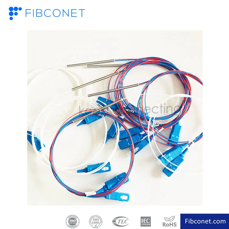 FTTH 1X4 Sc/FC APC/Upc Optical Steel Tube Fiber Optic Fbt Coupler