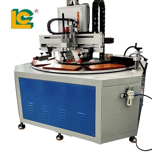 High Quality Two-Color Rotary Plate Flat Pneumatic Screen Printing Machine Used for License Plate Mobile Phone Case
