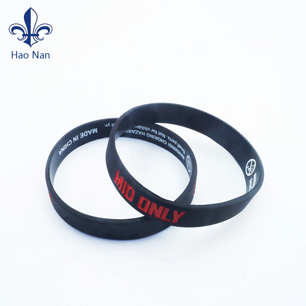 Bon prix gravé bracelet en silicone pour la promotion