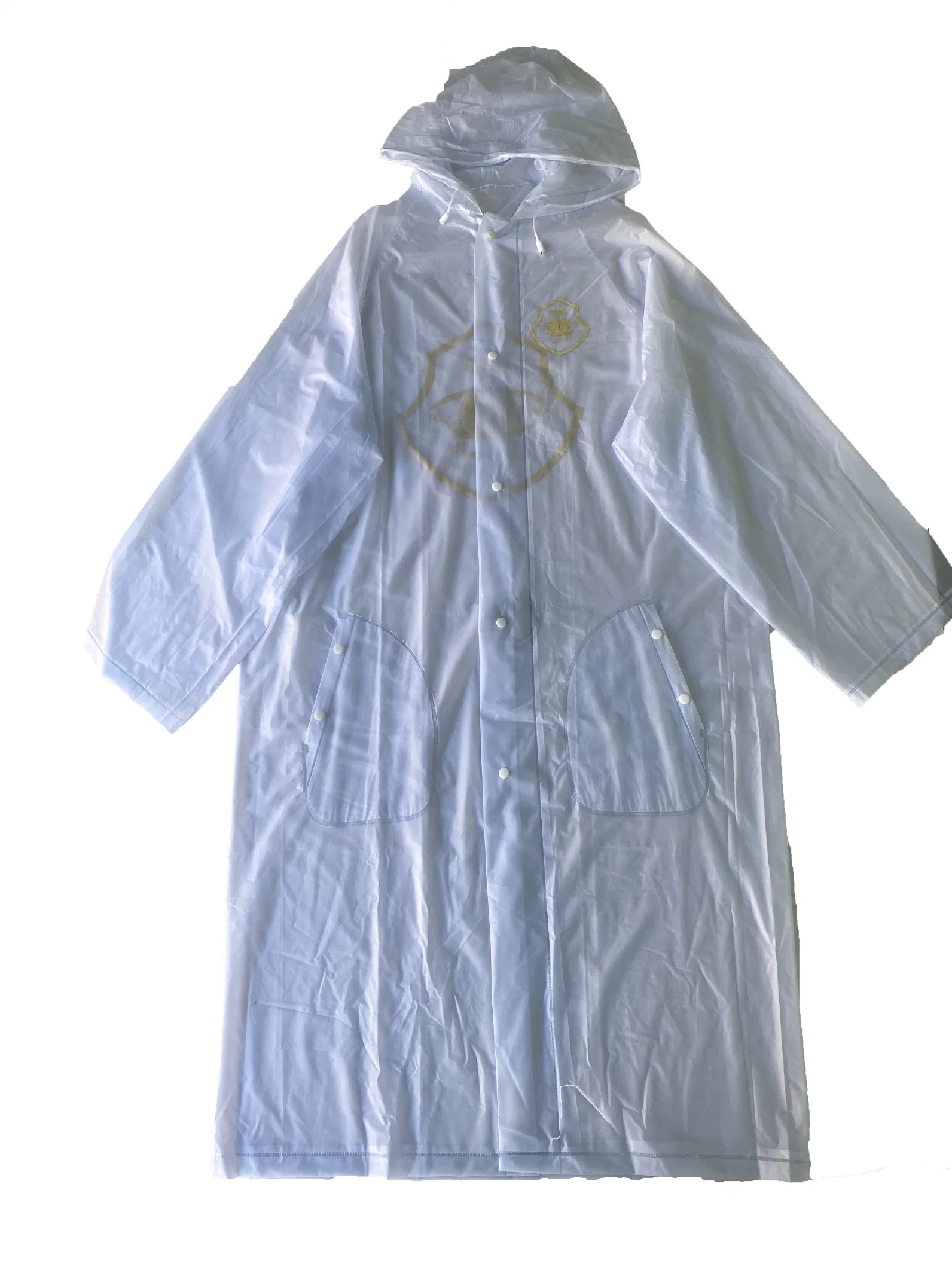 Publicidade reutilizável transparente Raincoat PVC com logotipo da impressão