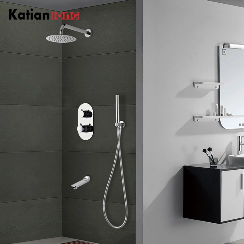 Stainless Steel Rainfall Shower Head Bathroom Concealed Shower Set for Bathroom