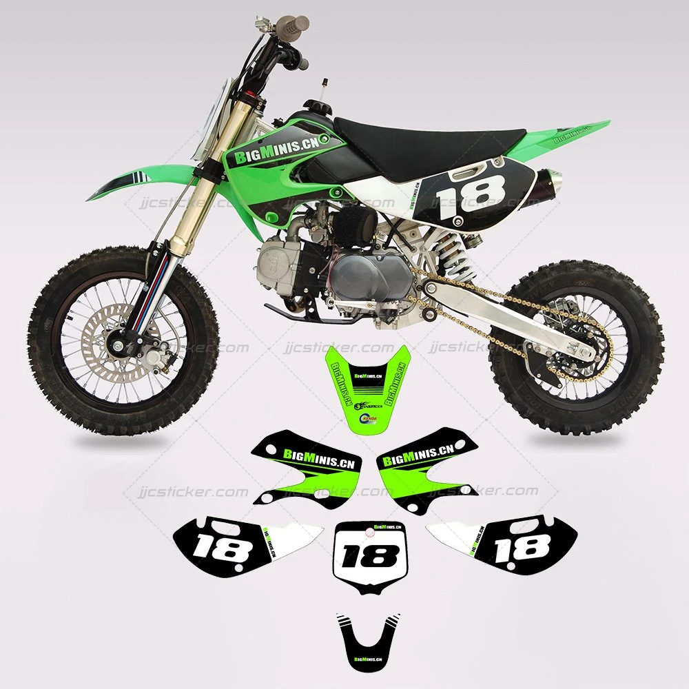 Adesivo personalizado de vinil para motocross, design de corrida para scooter, mini moto elétrica Monster Dirt Bike Moto, adesivos para motocicletas.