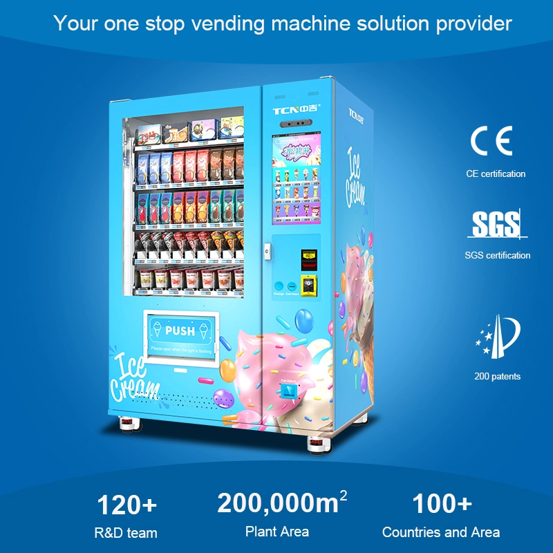 Tcn ODM/OEM Automatic Ice Cream Frozen Food Vending Machine Yogurt Food Frozen Vending Machine