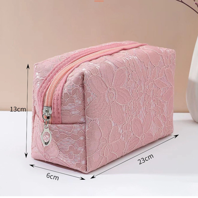 Wholesale/Supplier Light Luxury Lace Makeup Bag Travel Portable Wash Bag Travel Storage Makeup Bag