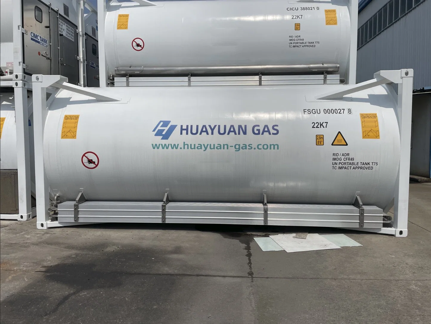 99.9%-99.999% Purity LNG/Lar/Nitrogen/Ethylene/N2o/CO2/Oxygen/Ethane/Lco2/Nos/Nitrous Oxide/Laughing Gas T75 ISO Tank