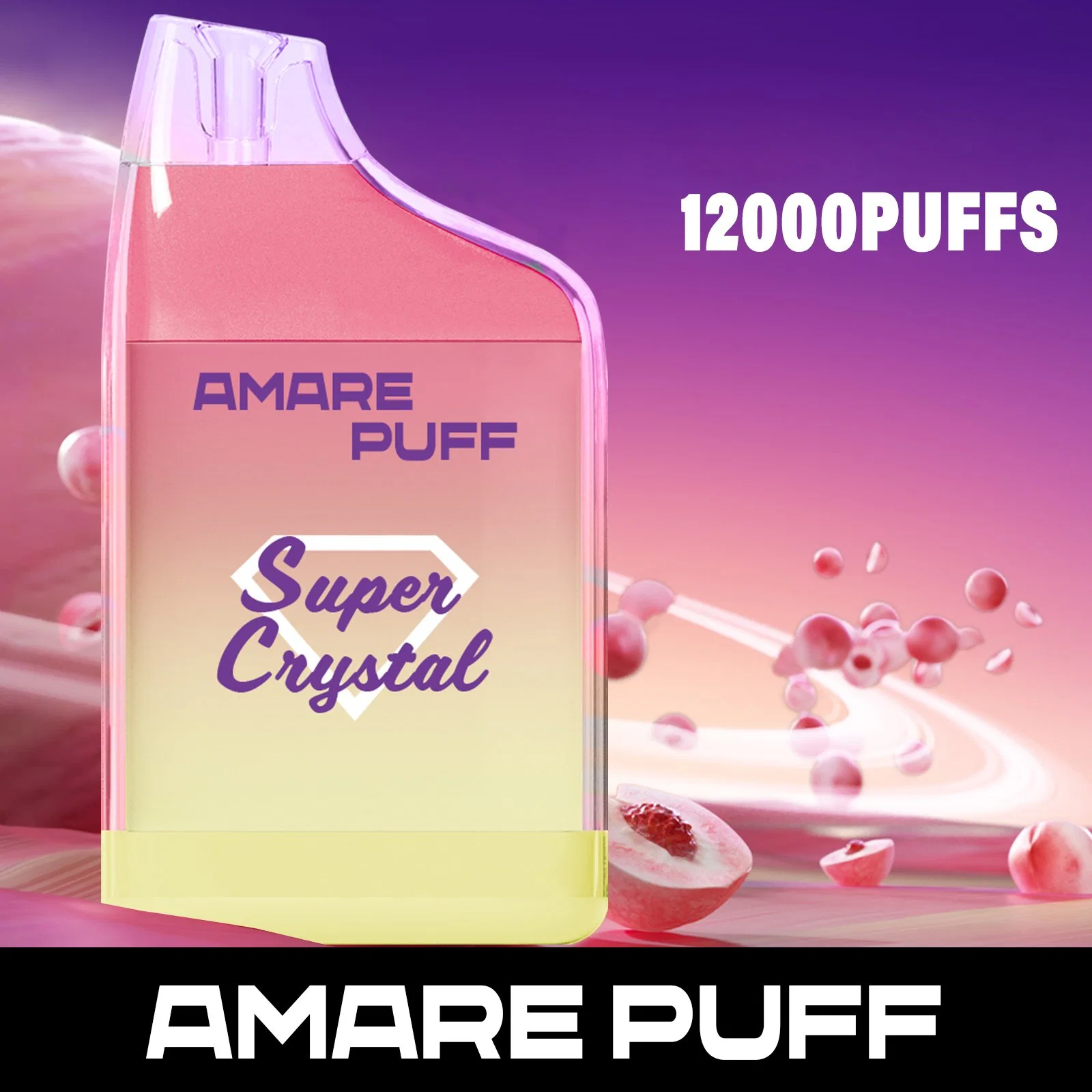 Amare Puffsurer Crystal12000 Puff Disposabl Rechargeable E Cigarette 12K Vape