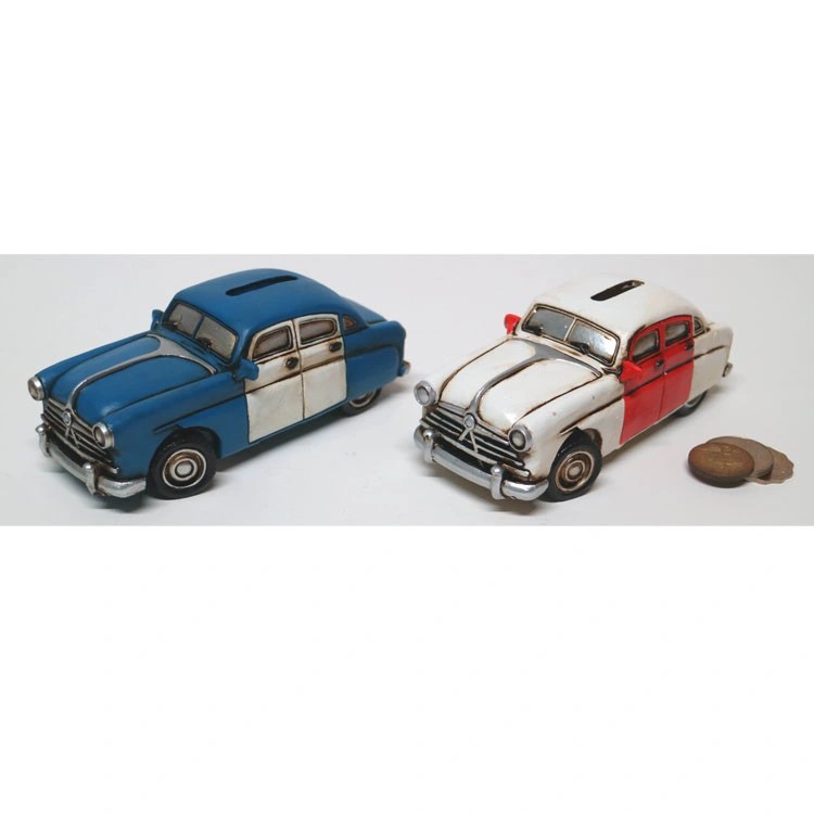 Retro Resin Car Model Coin Bank Home Decoration Folk Arts and Crafts Antique Imitation Crafts Resin Crafts