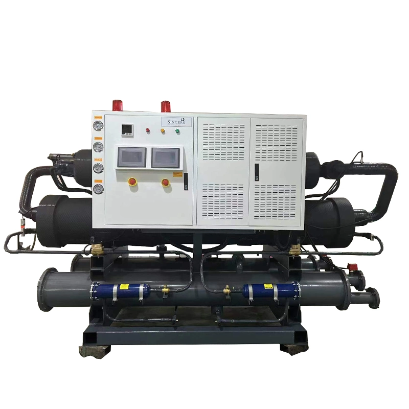 640kw Plastic Industrial Double Compressor Water Cooled Chiller