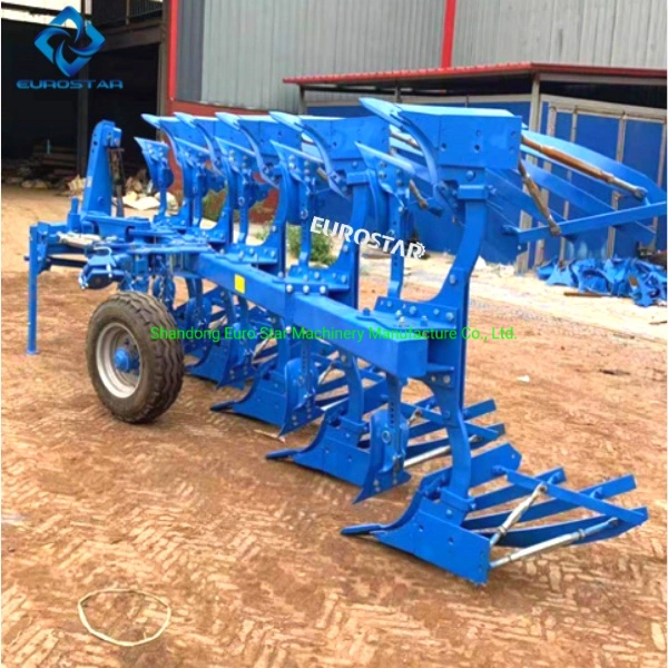 Working Width 1.8m 1lf-445 Hydraulic Flip Plow for 150-180HP Tractor Heavy Duty Paddy Disc Plough Filed Farm Grill Agricultural Machinery Rotary Plow