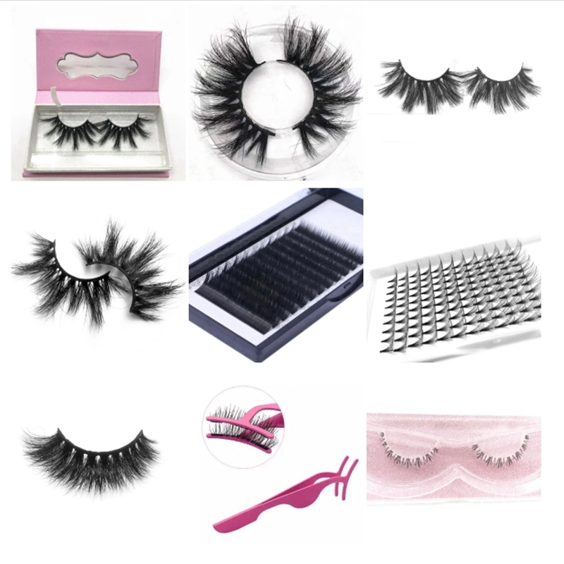 Wholesale/Supplier 3D Mink Eyelashes with Customized Diamond Packaging Box Lash Curlers