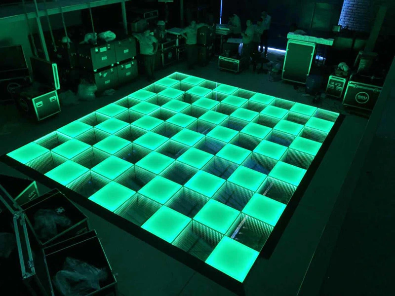 Wireless Magnetic DMX Control LED Dance Floor One Second to Instale la luz LED de disco