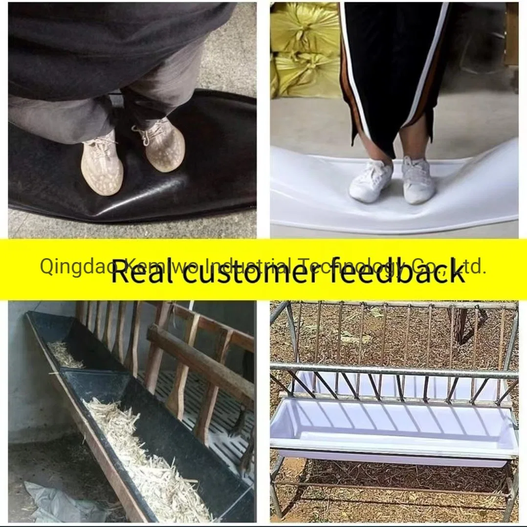 Livestock Farm Durable Thicken Plastic Cattle Feed Water Troughs Goat Sheep Feeding Trough