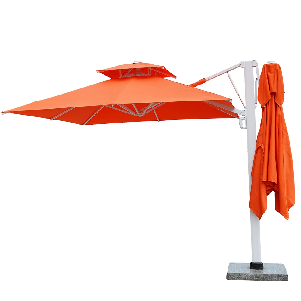 New Design High quality/High cost performance  Outdoor Garden Furniture Double Top Double Hydraulic Patio Beach Sun Umbrella