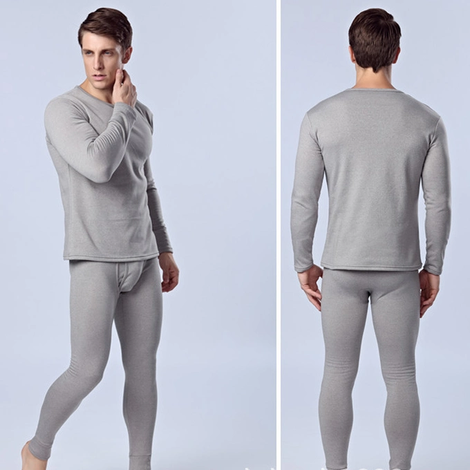 MAN Thermal Suit 95%Cotton 5%Spadans OEM High Quality Classic UnderWear Мужские кроссовки Set Solid Color Slim UnderWear Winter Thermal Custom Длинные Джонс