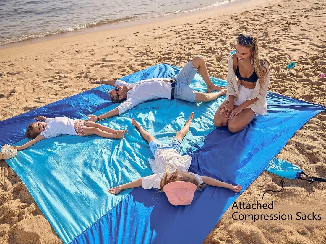 Beach Blanket Sand Free Mat Quick Drying Lightweight & Durable Mat