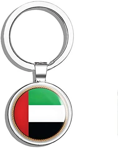 Elegant Levi Fairy Metal Round Shape 3D Military UAE National Day Souvenir Key Ring Wholesale Custom Logo Hot Selling Keychain