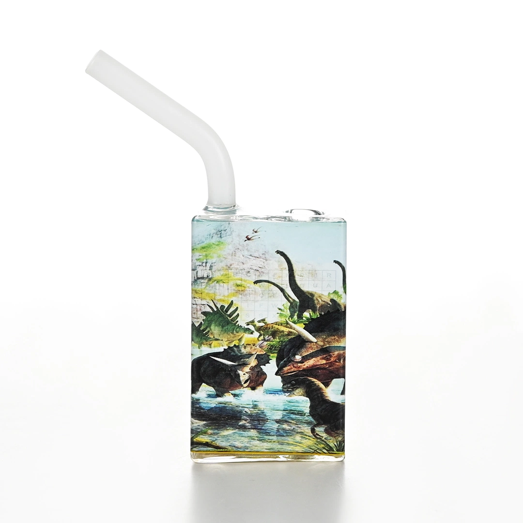 Großhandel/Lieferant Allerheiligen Tag Hohe Borosilikatblüten Geisterschädel Erdbeere Gedruckt Juice Box Glas Backwater Öl Brenner Glas Rohr Rauchen Wasserleitungen