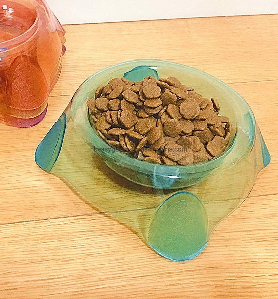 BPA Free Non-Skid Trendy Transparent Crystal Pet Food Bowl Feeder Esg12780