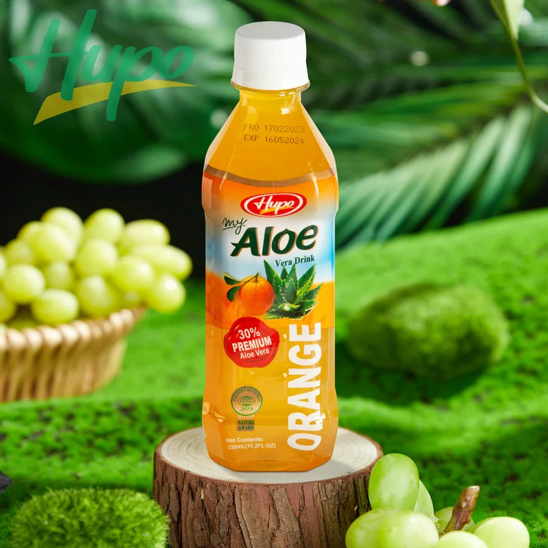 Hupo Bottled Customized Flavored Aloe Vera Green Tea Beverage Drinks Made in China