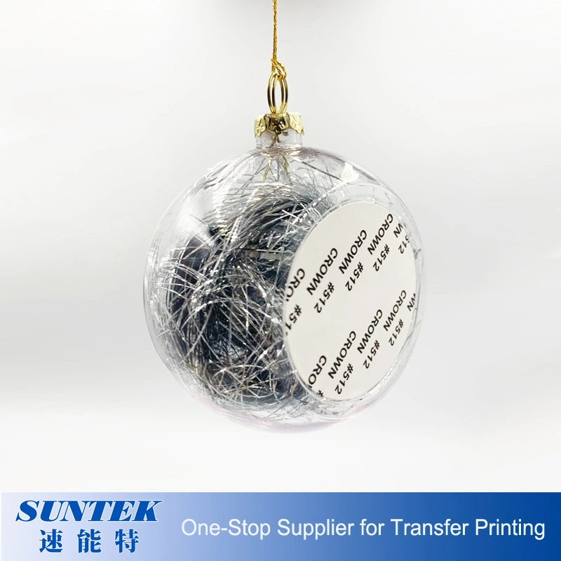 Transparent Plastic Christmas Ball Sublimation Heat Transfer Printing