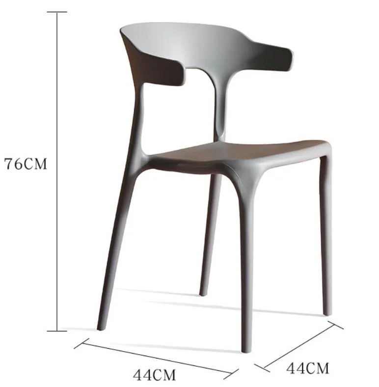 Corne de Vache en plastique PP empilable chaise d'exposition pour l'extérieur