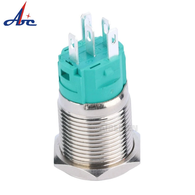 16mm Reset Momentary Metal Push Button Switch 3A/250V Copper Plated Nickel Silver Push Button Switch