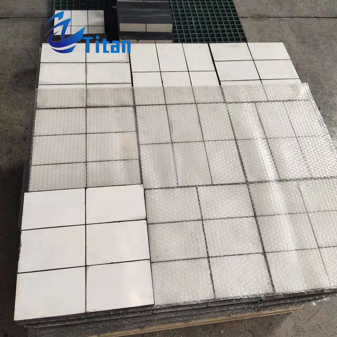 Conveyor Chute Ceramic Rubber Composite Wear Plate Backed with Steel Panel