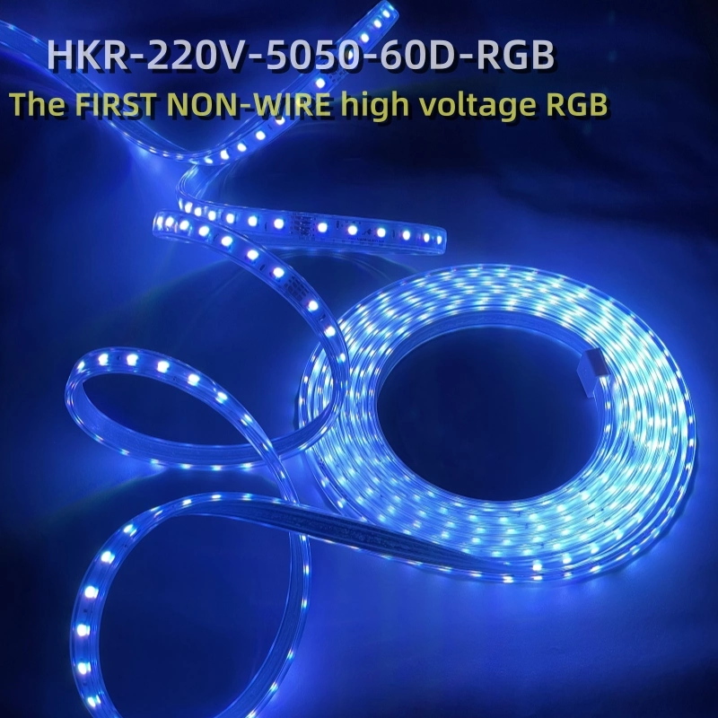 220V smd5050 60D RGB LED Rope Strip Light