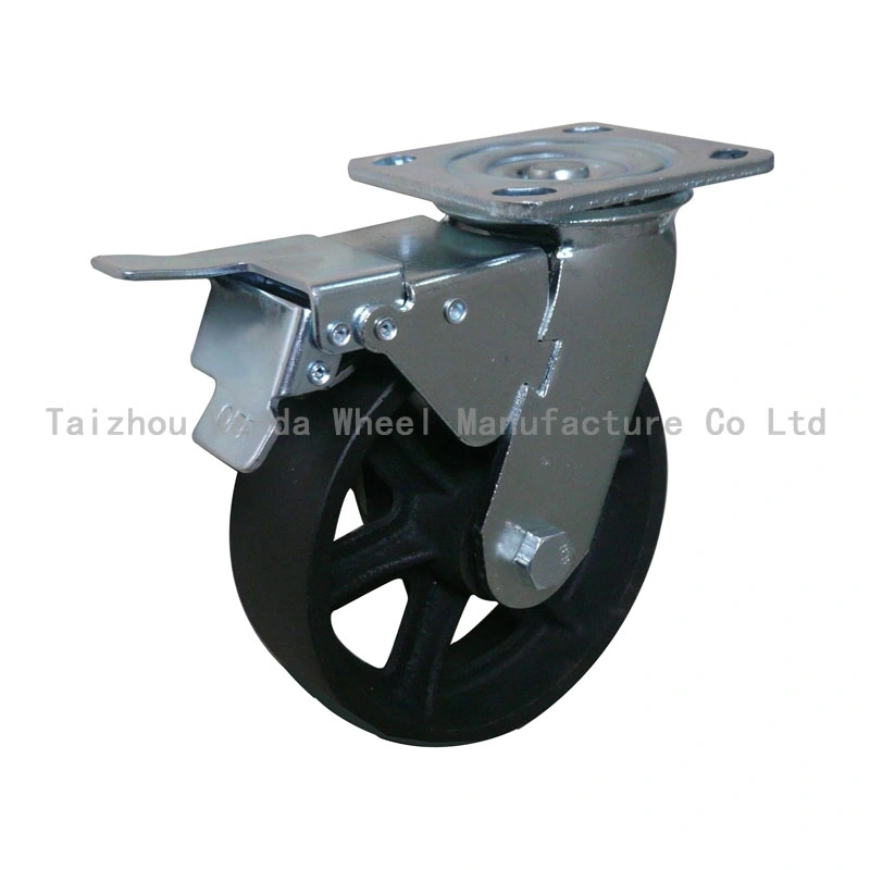 4"X2" Heavy Duty Industrial Swivel Cast Iron Wheel Casters