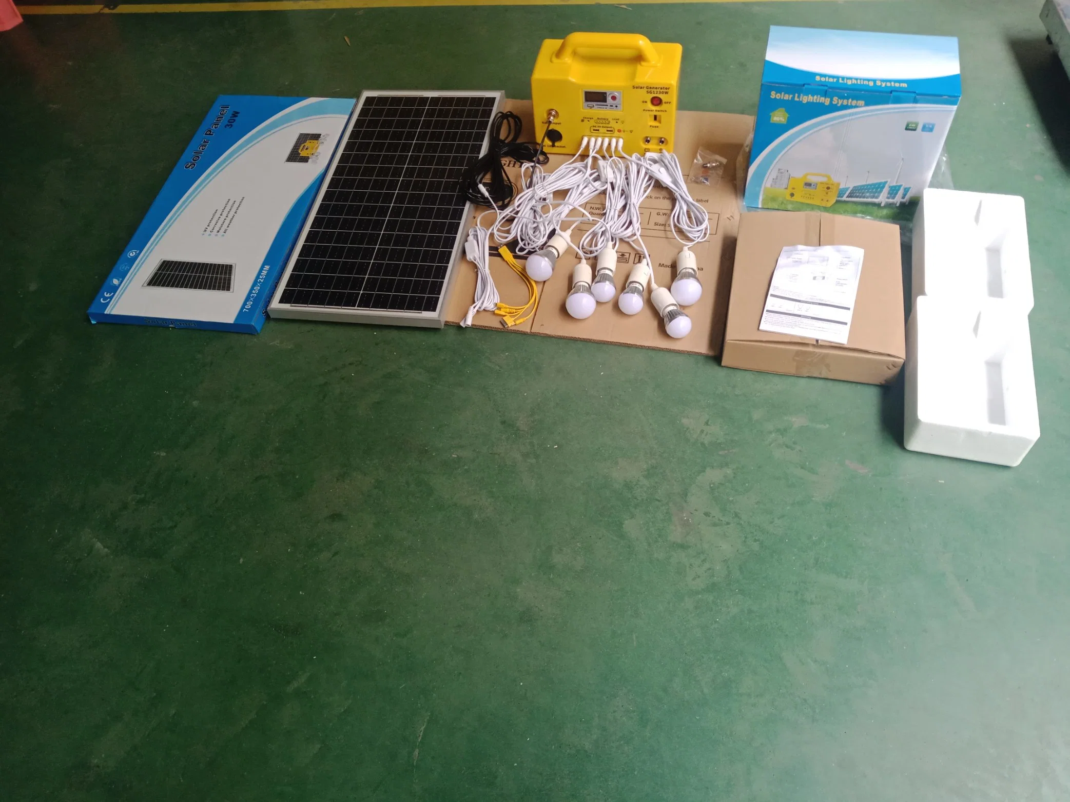 Portable 20W 30W 50W Solar Energy System LED Bulbs Kit Solar LED Home Lighting System for Households Camping Traveling