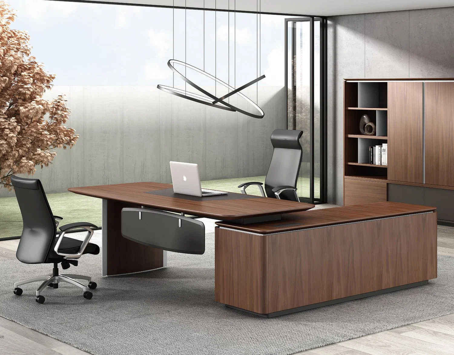 Hochwertige Moderne Holz Büromöbel Business Fashion Corner Schreibtisch Director Manager Boss Executive Table