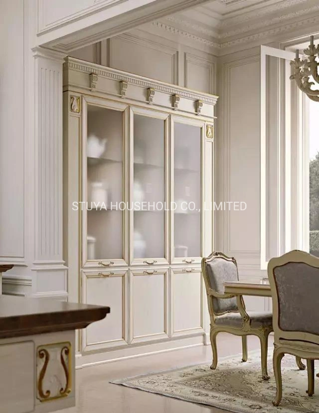 Europe Standard Dining Room Furniture Solid Wood Kitchen Cabinet