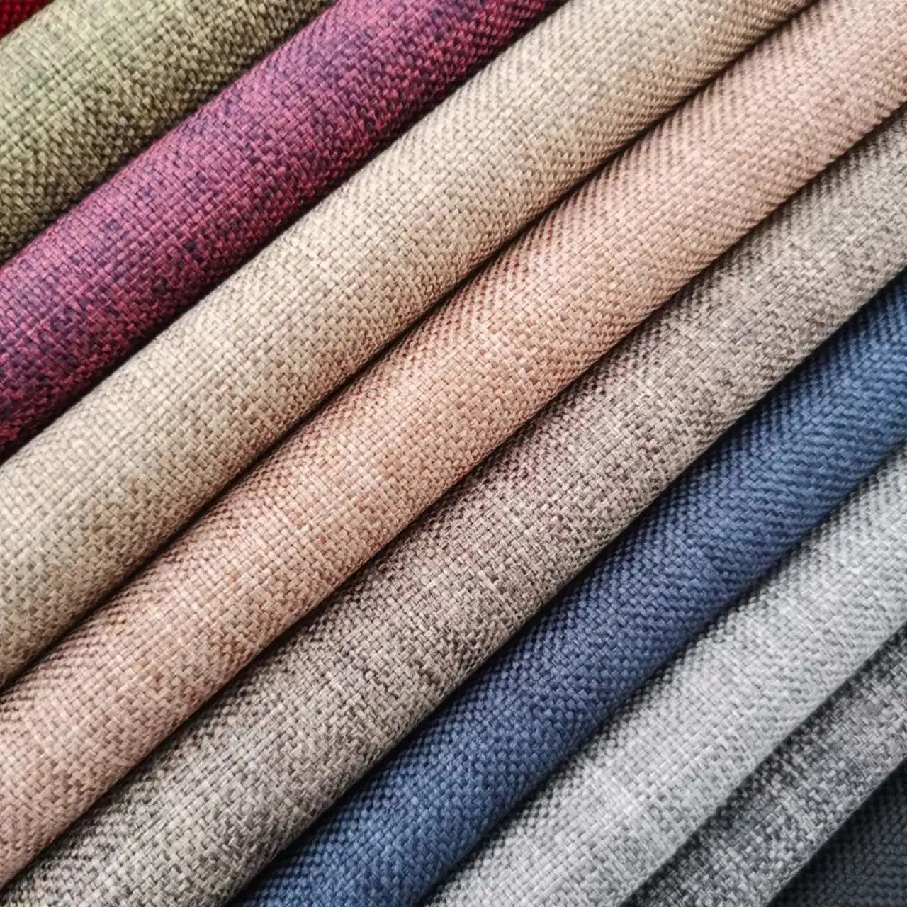 Factory Direct Sales Polyester 550d*550d Like Linen Blackout Woven Fabric for Curtain