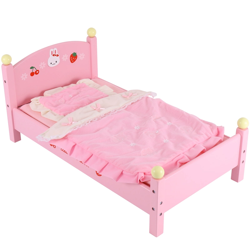 Wooden Simulation Furniture Princess Set Role Play House Toy Doll Bed Toy