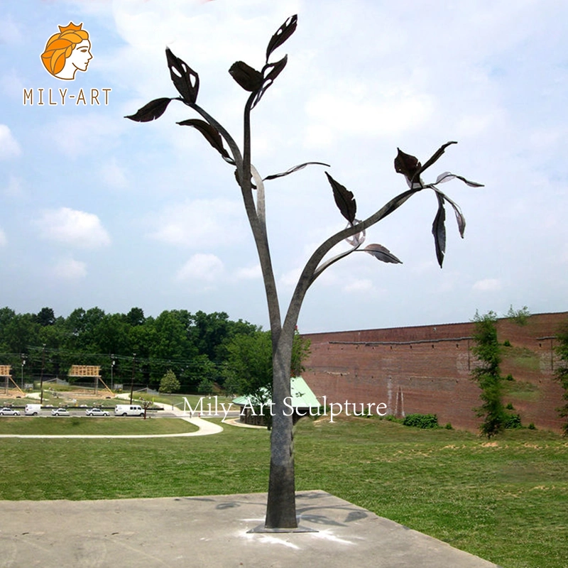 Outdoor Garden Large Modern Metal Stainless Steel Artificial Metal Tree Sculpture