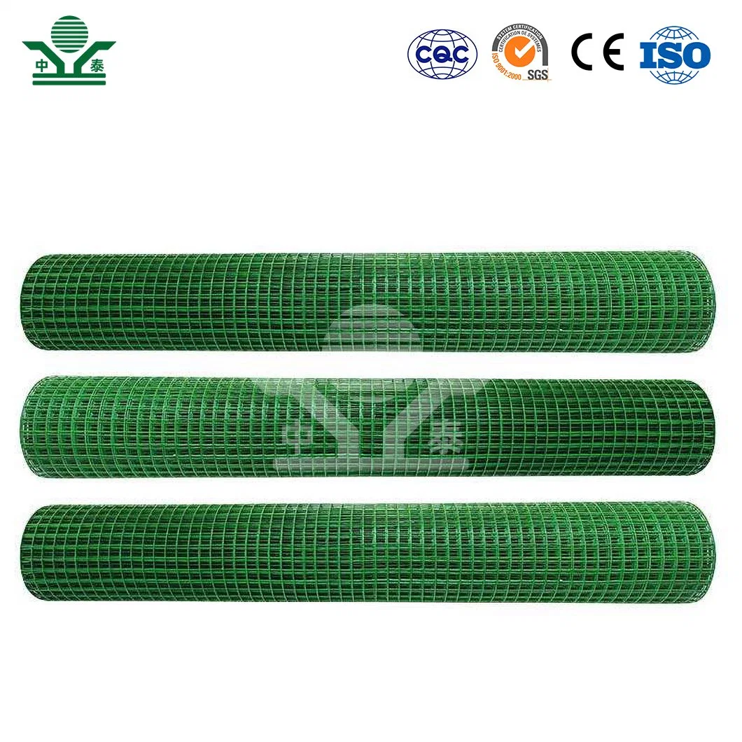 Zhongtai PVC Coated Welded Wire Mesh Rolls 6.4mm Mesh Size Plastic Coated Wire Mesh Rolls China Manufacturers Welded Wire Mesh Barriers