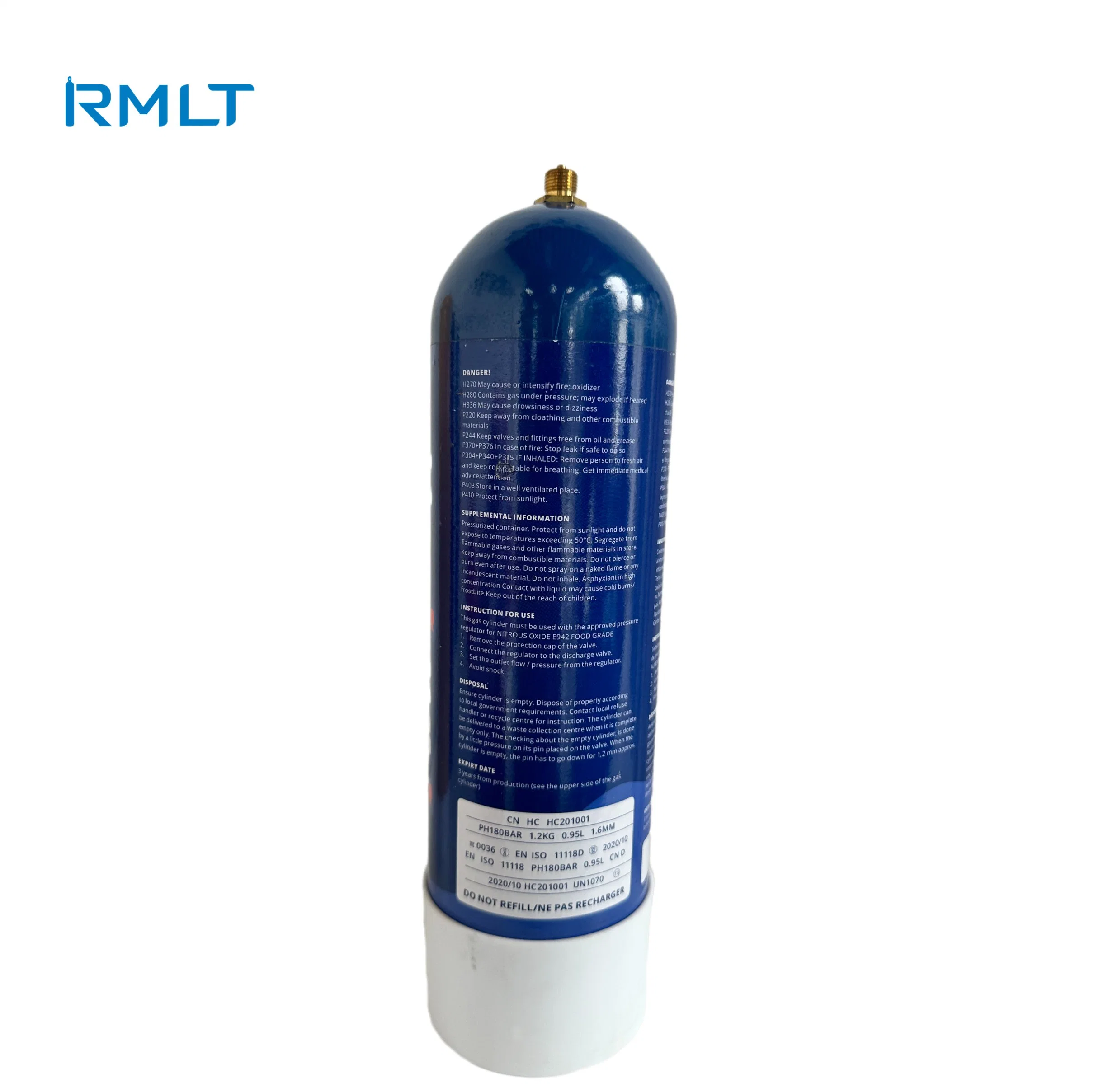 White Cylinder Nitrous Oxide Gas Cylinder with Competitive Price