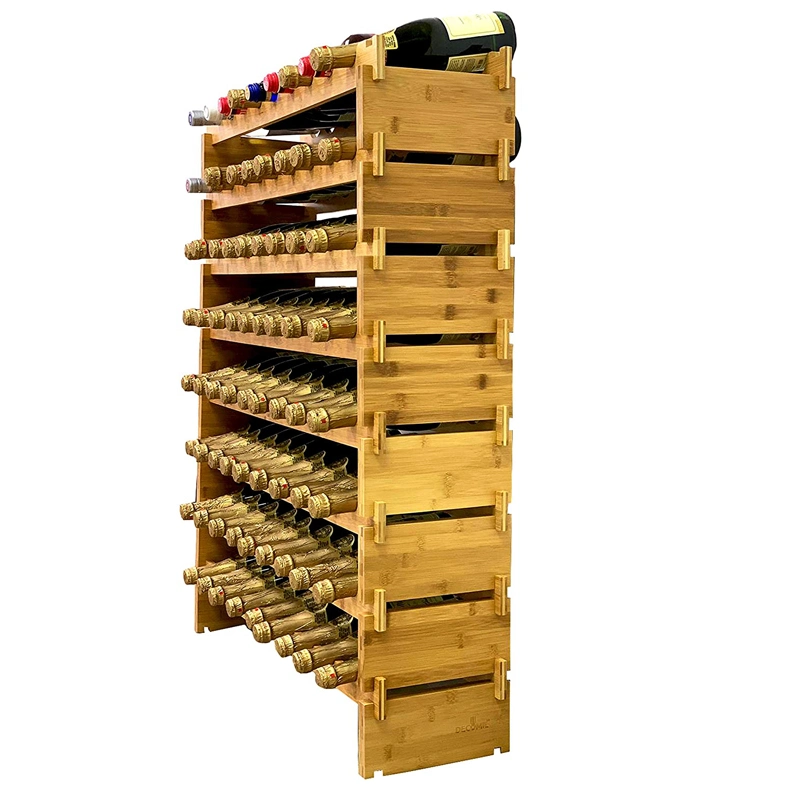 Wholesale/Supplier Bamboo Stackable 72 Bottles Bottle Wine Rack