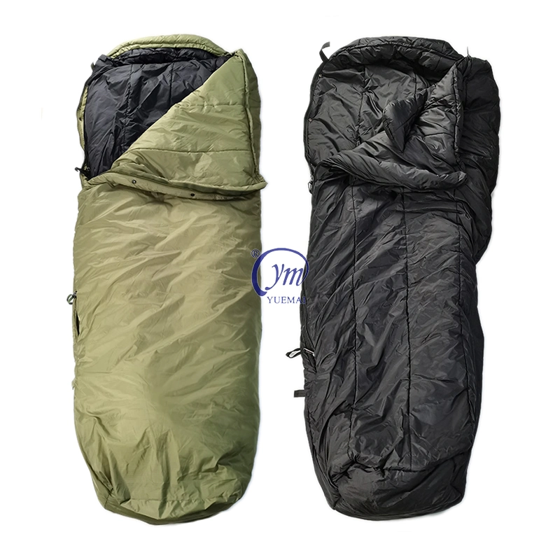 Hot Sale Emergency Hiking Combat Army Woodland Camo Modular 3 in 1 Sleeping Bag with Compression Sack